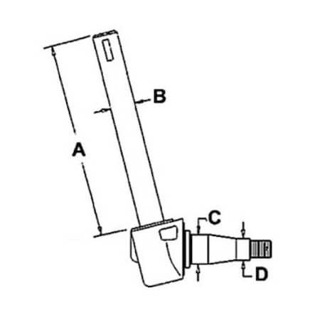 Left Hand LH Spindle Fits Massey Ferguson 65 Tractor